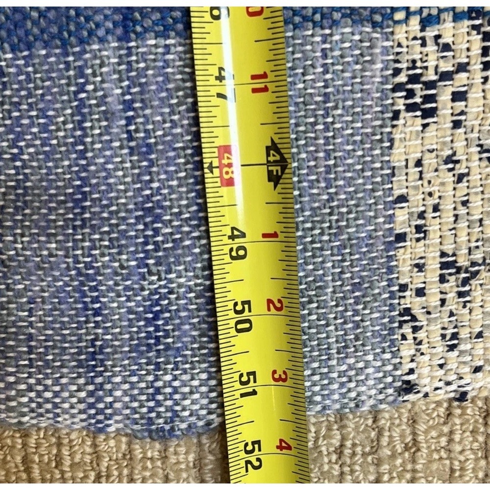 All Roads Design Throw Blanket Anthropologie Bloomfield Fringe Handcrafted-Mint! - Picture 11 of 12